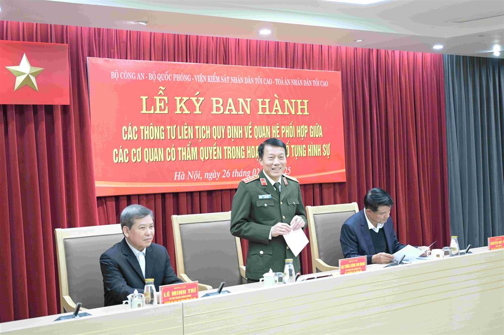 Bộ trưởng Lương Tam Quang phát biểu tại Lễ ký kết.
