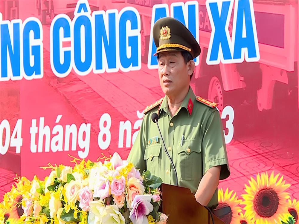 Đại tá Phan Ngọc Tính phát biểu tại buổi Lễ.