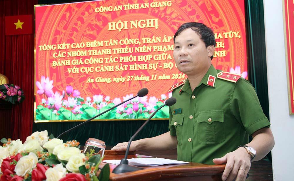 Trung tướng Trần Ngọc Hà, Cục trưởng Cục CSHS phát biểu tại Hội nghị.