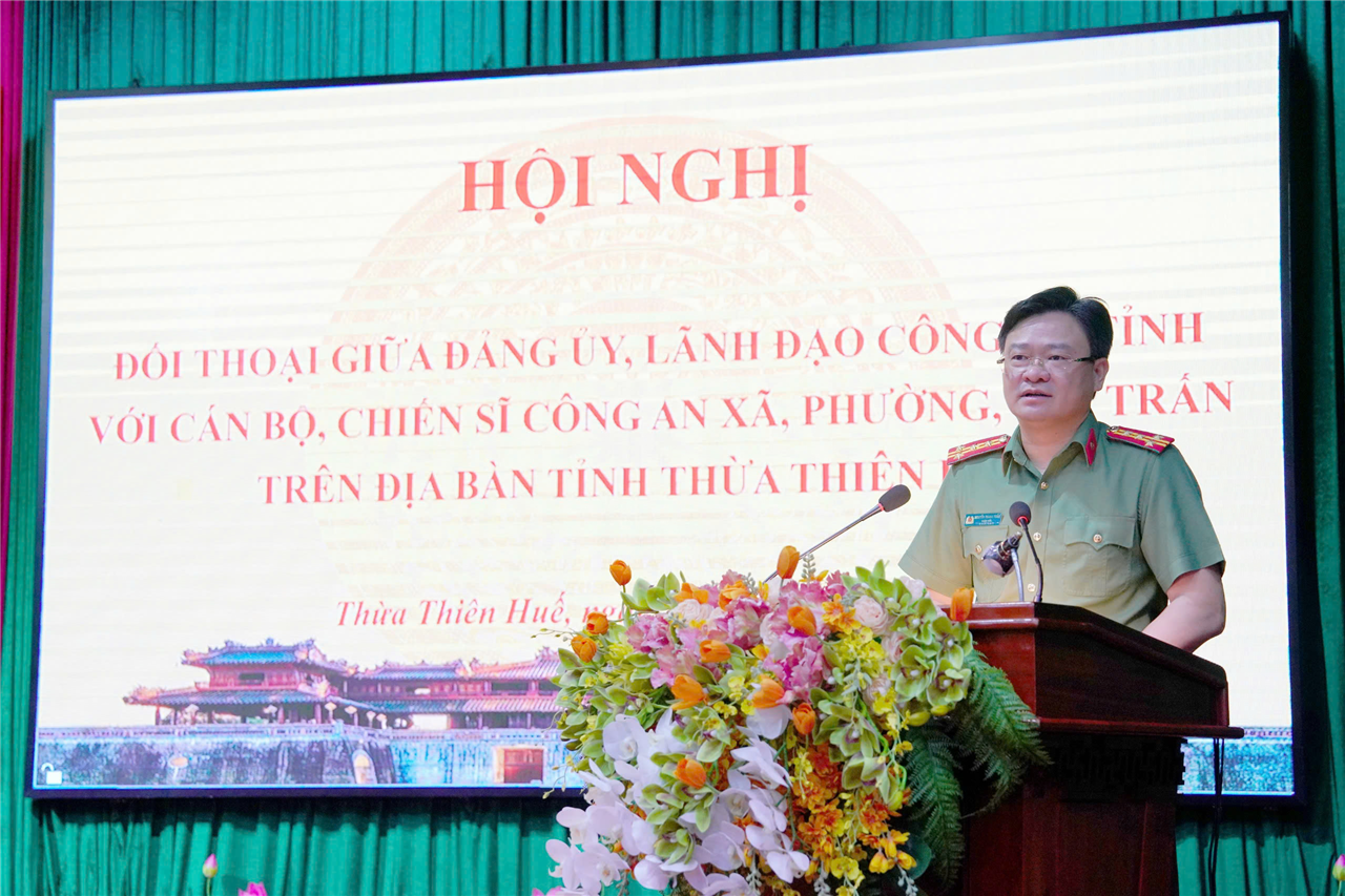 Phát biểu kết luận Hội nghị, Đại tá Nguyễn Thanh Tuấn, Giám đốc Công an tỉnh