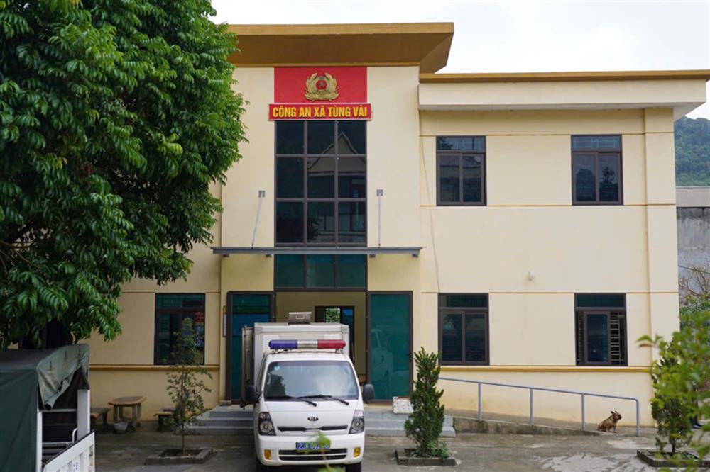Toàn cảnh trụ sở Công an xã Tùng Vài, huyện Quản Bạ, tỉnh Hà Giang.
