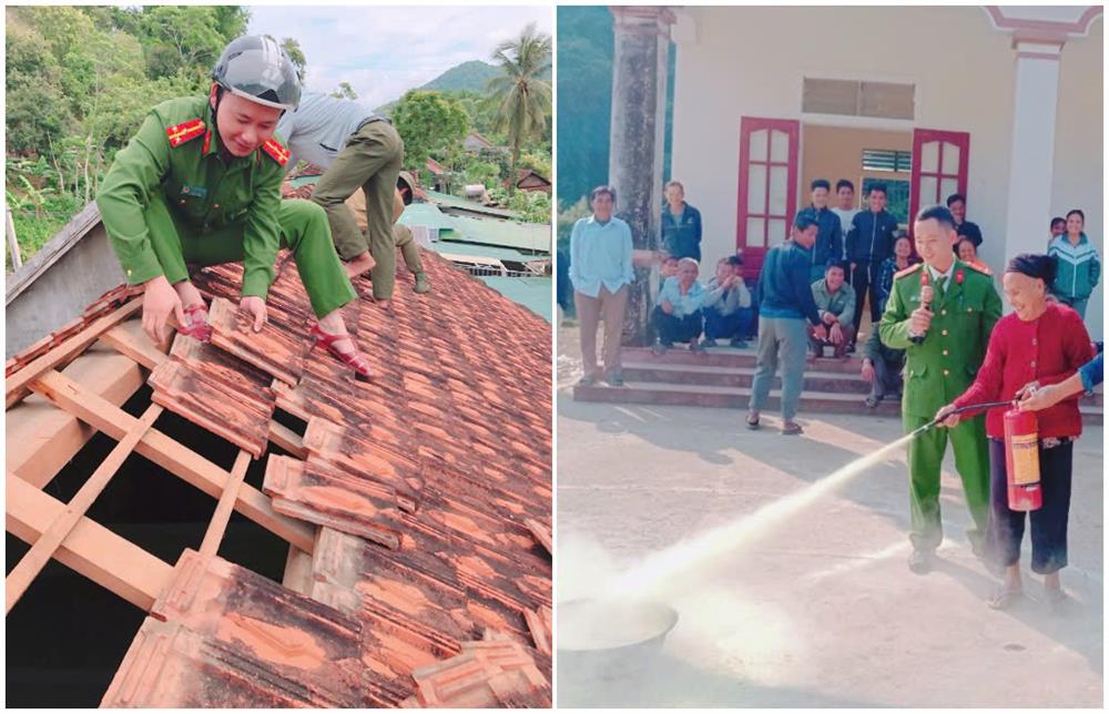 Không chỉ nhiệt huyết, tận tâm với công việc, Thượng úy Nguyễn Văn Hùng luôn hết lòng giúp đỡ bà con mỗi khi gặp khó khăn.
