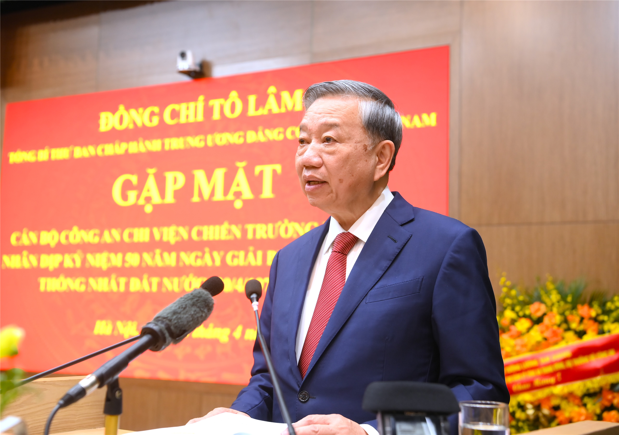 Tổng Bí thư Tô Lâm phát biểu tại buổi gặp mặt.
