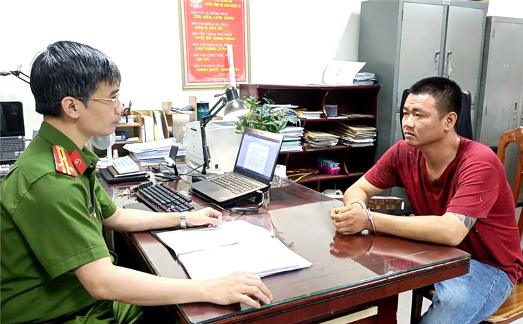 Cơ quan Công an làm việc với đối tượng Nguyễn Văn Thụ.