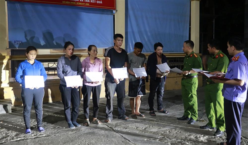 Các đối tượng trong vụ án bị Cơ quan Công an bắt giữ.