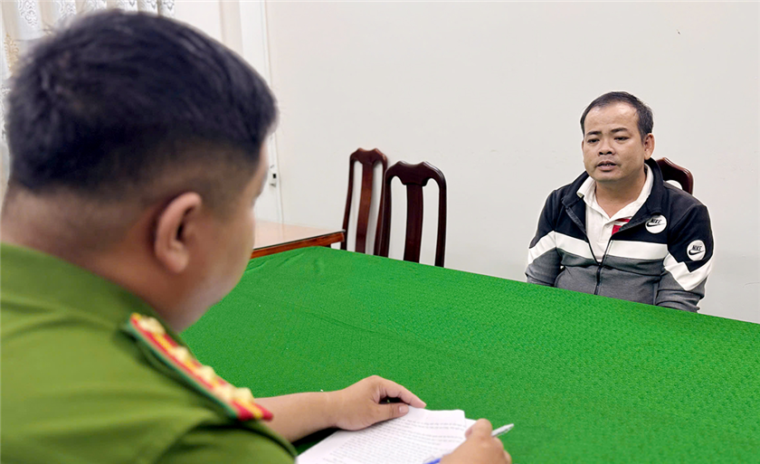 Mã Quốc Tuấn khai nhận tại cơ quan Công an.