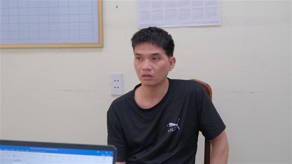 Đối tượng Hoàng Văn Duy tại cơ quan Công an.