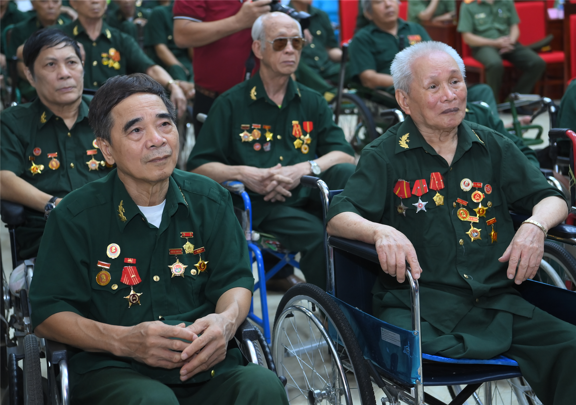 Các thương binh thuộc Trung tâm điều dưỡng thương binh Duy Tiên.