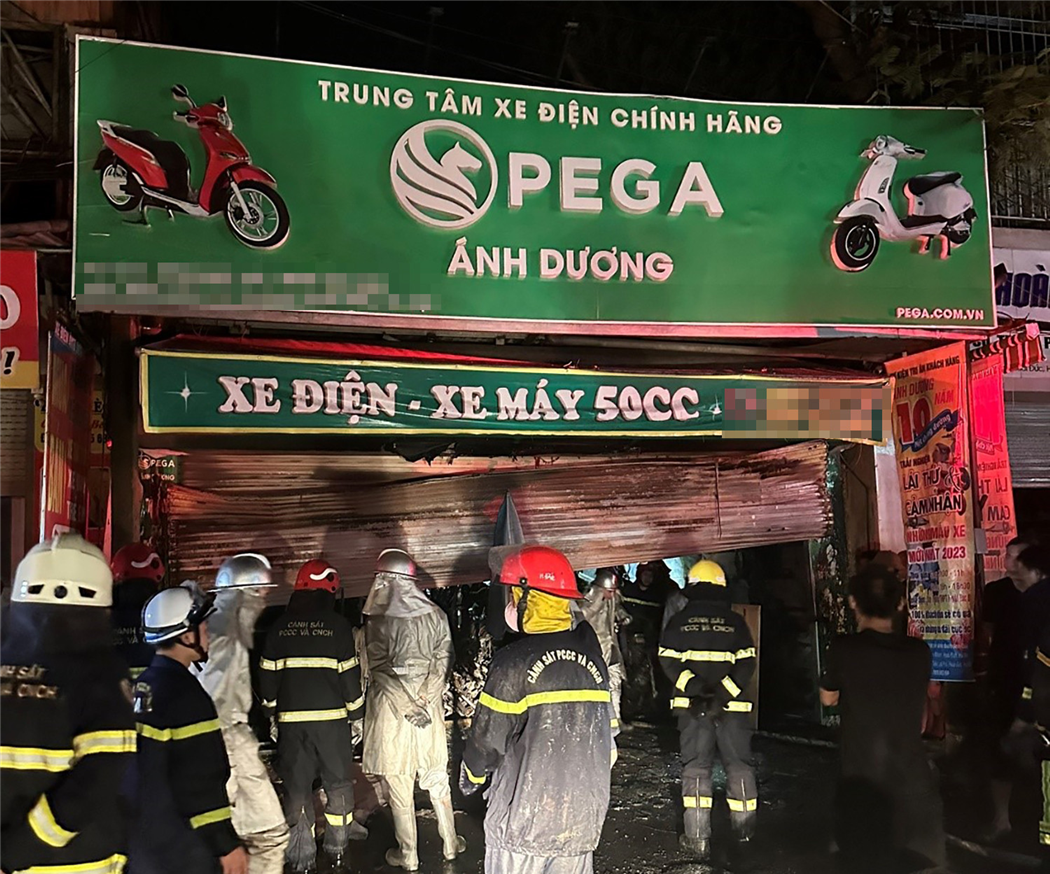 Hiện trường vụ cháy.