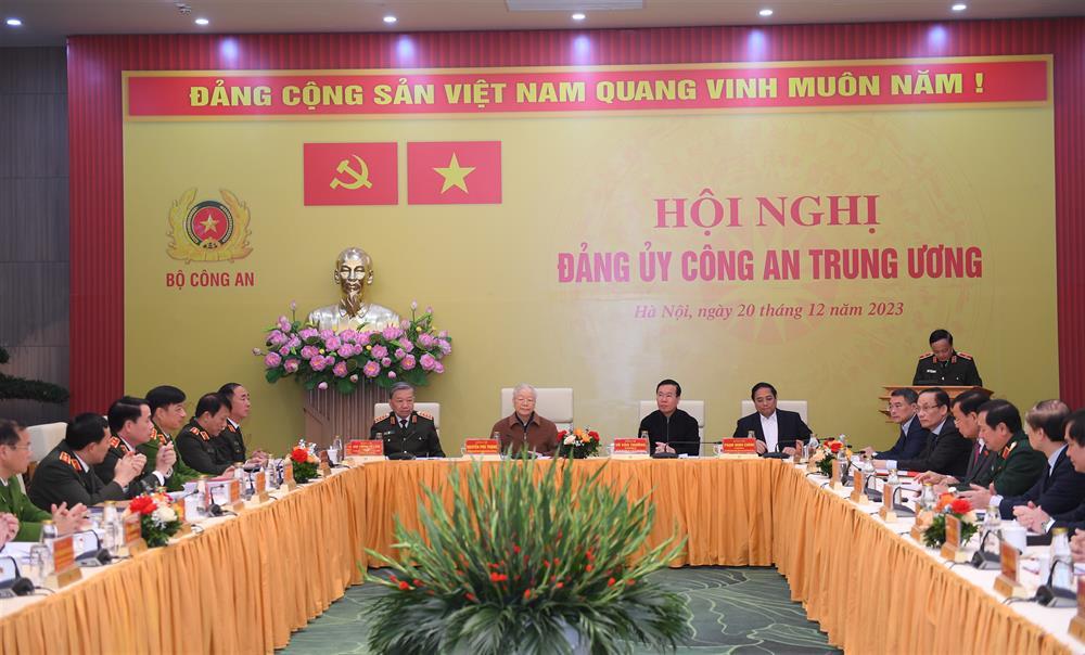 Hội nghị Đảng ủy Công an Trung ương ngày 20/12/2023.