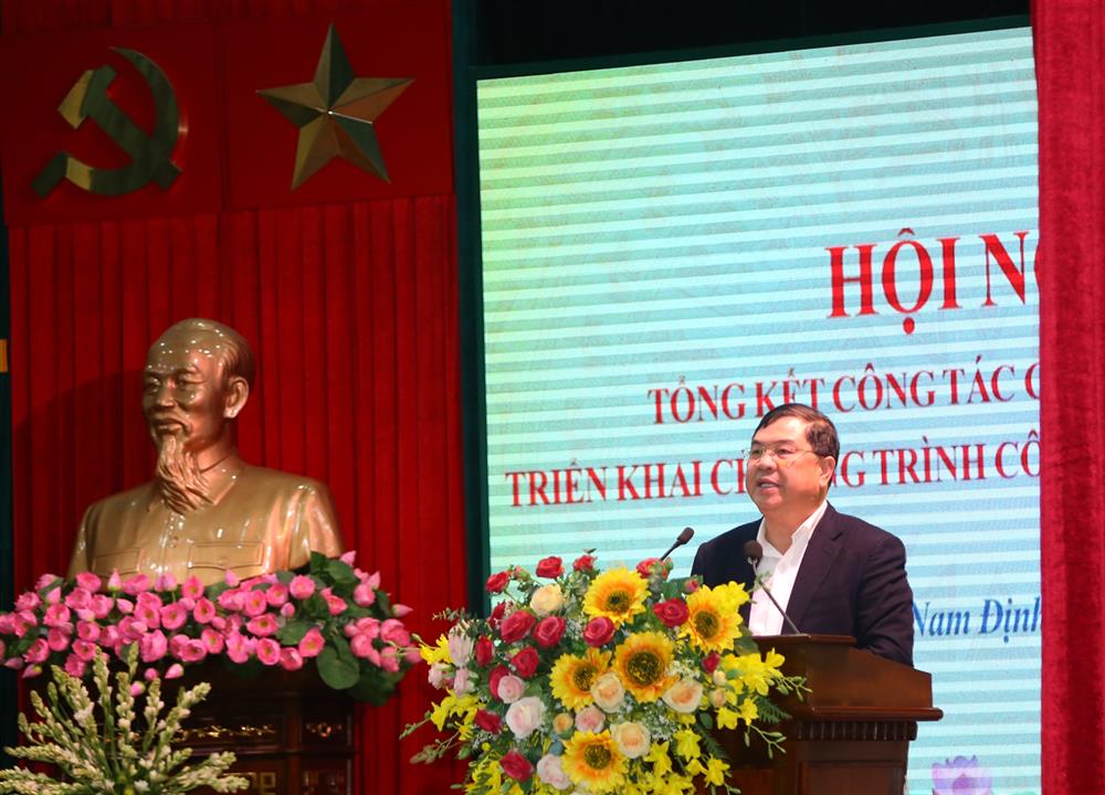 Bí thư Tỉnh ủy Phạm Gia Túc phát biểu tại Hội nghị.