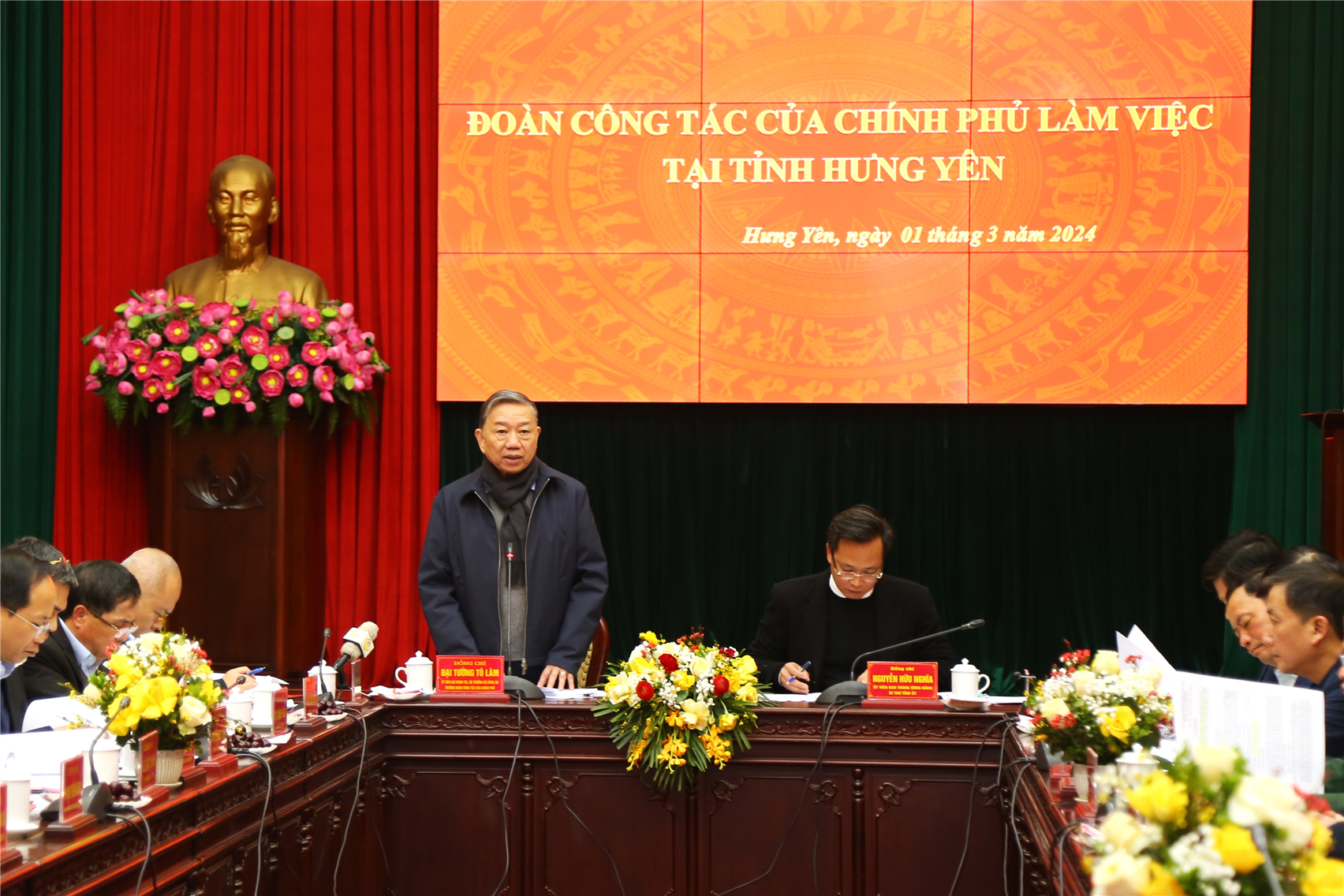 Đại tướng Tô Lâm phát biểu tại buổi làm việc.