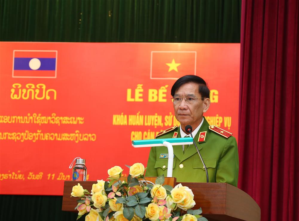 Thiếu tướng Nguyễn Thanh Bảnh phát biểu tại buổi Lễ.