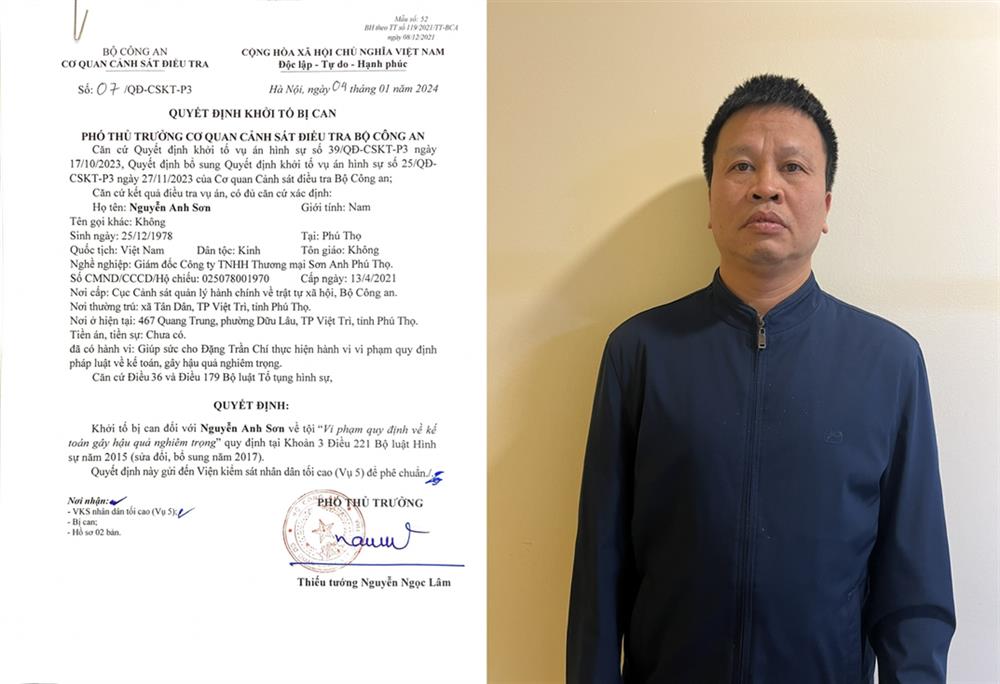Bị can Nguyễn Anh Sơn