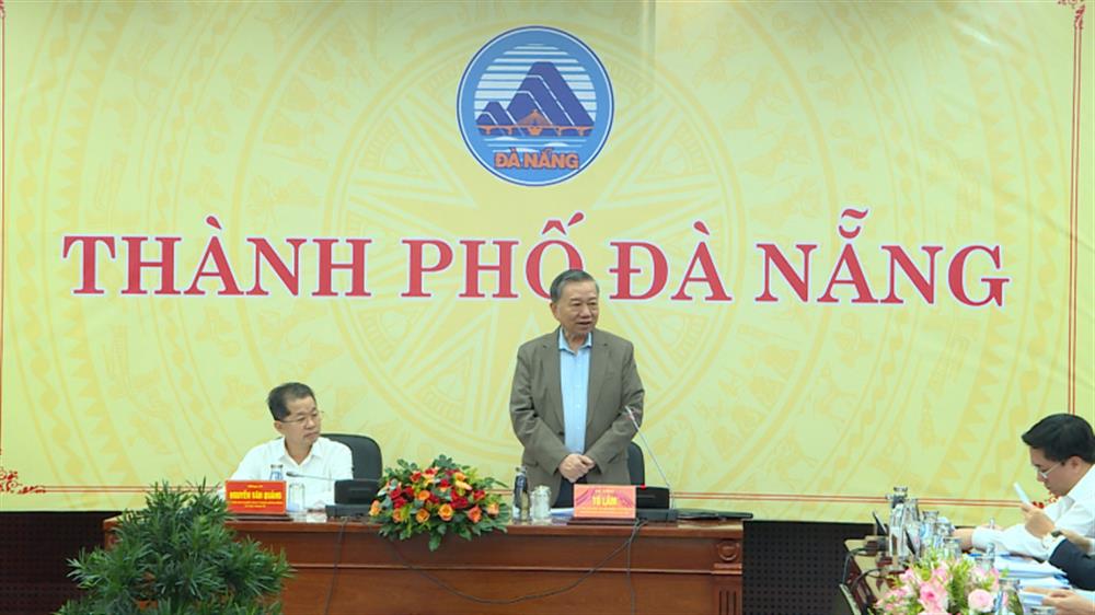 Bộ trưởng Tô Lâm phát biểu tại buổi làm việc.