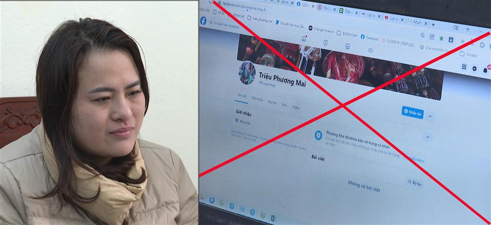 Đối tượng Trịnh Phương Mai và facebook của đối tượng.