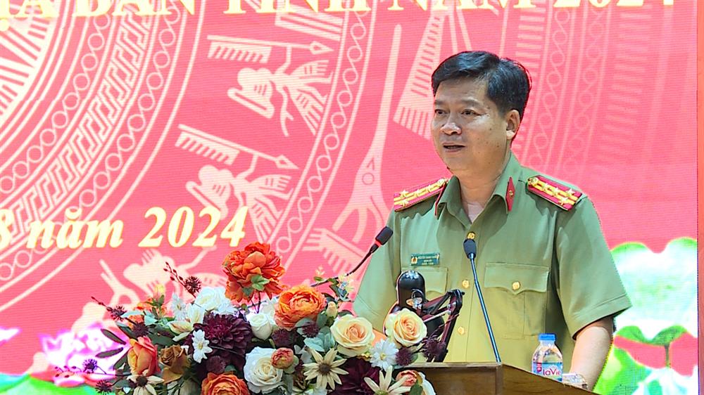Đại tá Nguyễn Thanh Trường chủ trì Hội nghị.