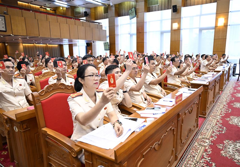 Các đại biểu biểu quyết tại Đại hội.
