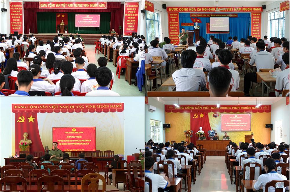 Các buổi tuyên truyền, tư vấn tuyển sinh giúp các em nắm được điều kiện, tiêu chuẩn khi có nguyện vọng dự tuyển vào các trường Công an nhân dân.