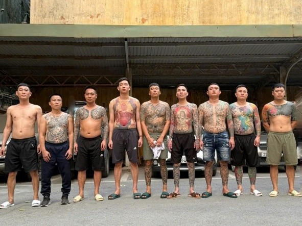 Các đối tượng bị bắt giữ.
