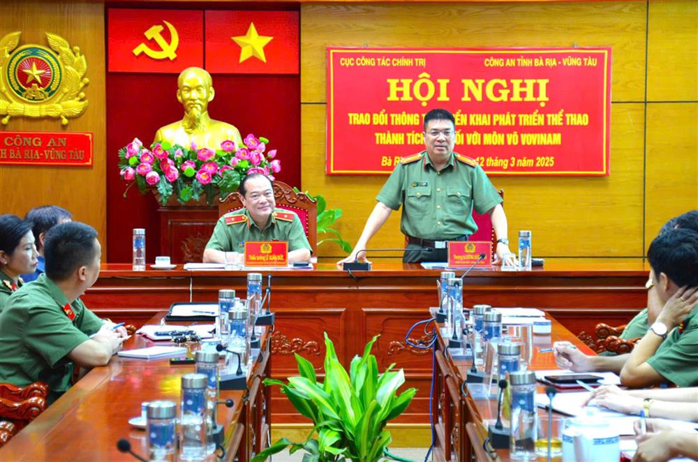 Đoàn công tác làm việc tại Công an tỉnh Bà Rịa - Vũng Tàu.
