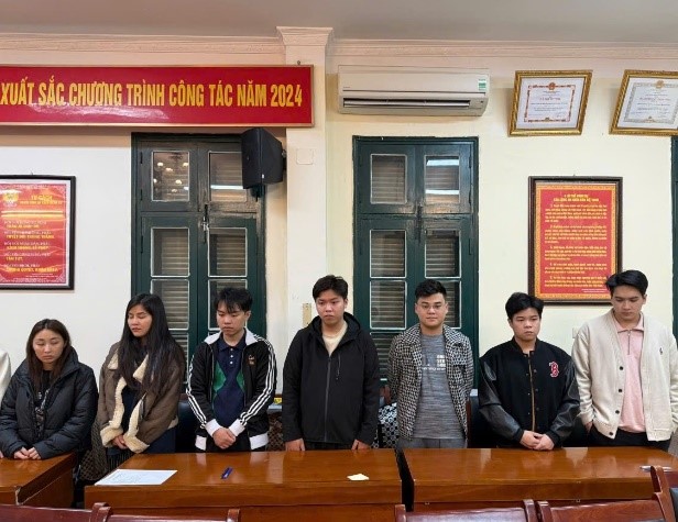 Các đối tượng bị bắt giữ.
