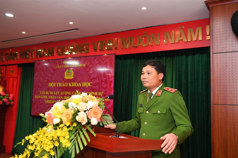 Trung tướng Trần Ngọc Hà, Cục trưởng Cục Cảnh sát hình sự phát biểu bế mạc Hội thảo.