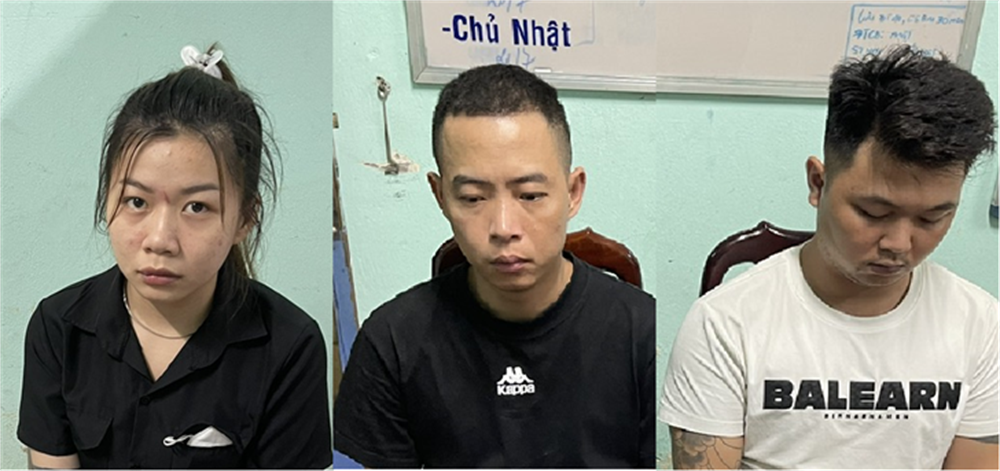 3 đối tượng Bình, Huy, Quân.