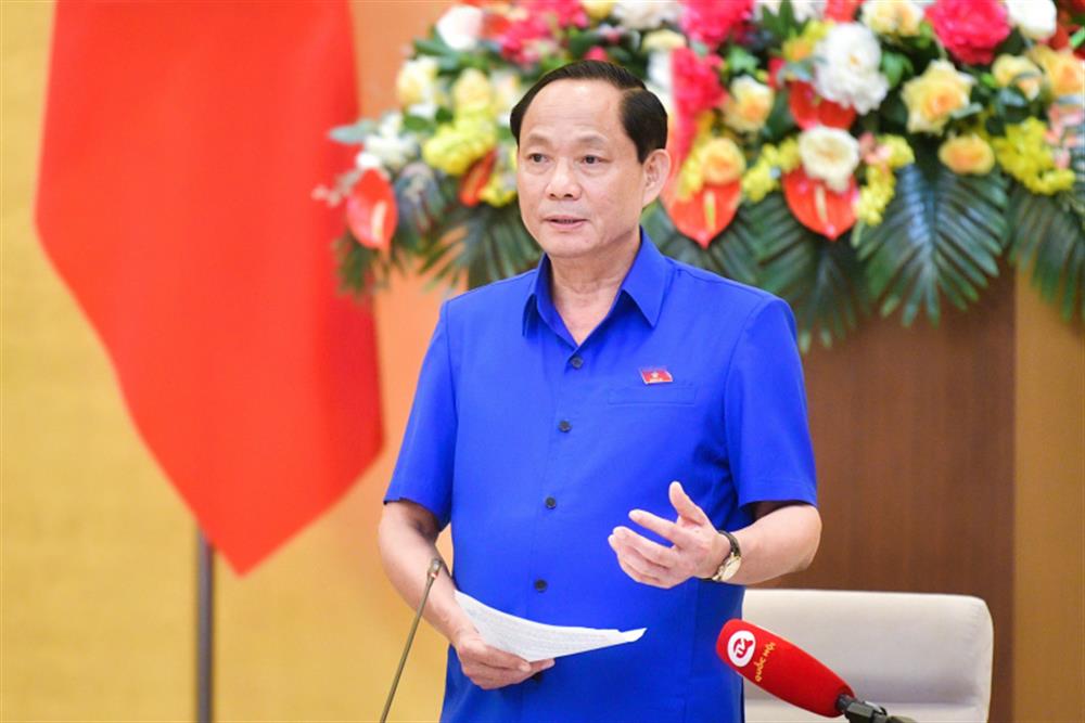Phó Chủ tịch Quốc hội Trần Quang Phương phát biểu chỉ đạo tại phiên họp.