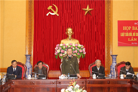 Bộ trưởng Tô Lâm phát biểu tại cuộc họp.